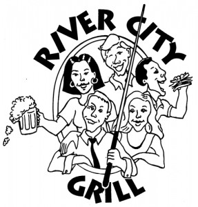 River City logo. Drawing of people having fun.